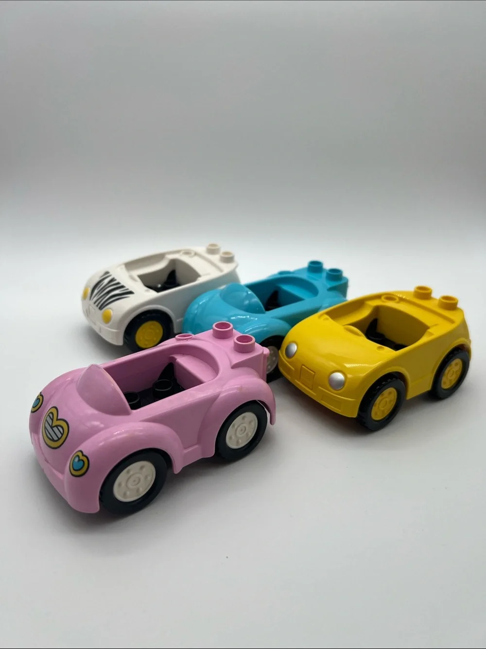 LEGO DUPLO Toy Car Vehicle Set - Pink, Yellow, Blue, White